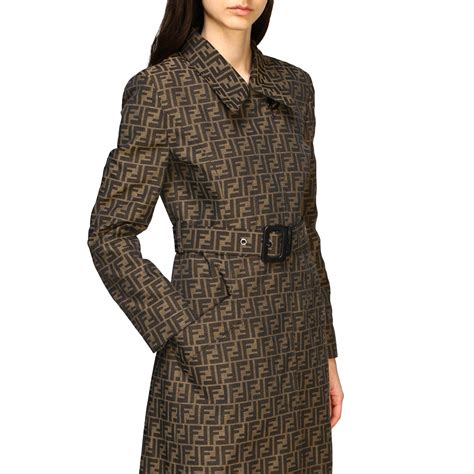 fendi womens jacket fur|fendi women' s trench coats.